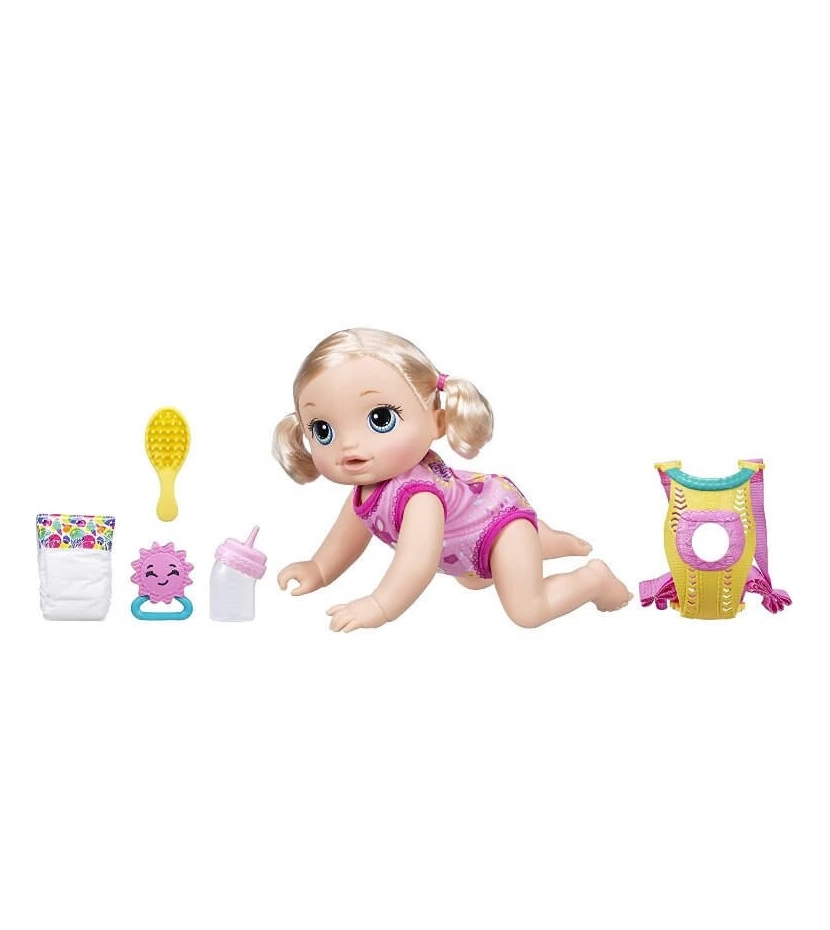 Muneca Baby Alive Gatea Y Habla Espanol Ingles bebe Va Conmigo Rubia Valmara