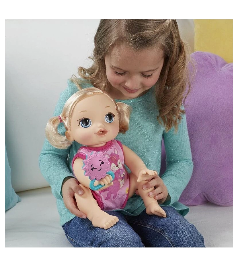 Muneca Baby Alive Gatea Y Habla Espanol Ingles bebe Va Conmigo Rubia Valmara