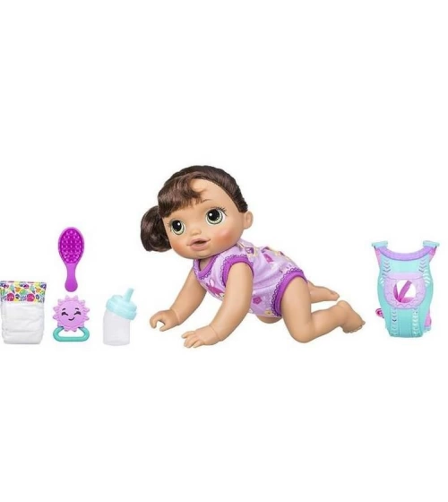 Muneca Baby Alive Gatea Y Habla Espanol Ingles bebe Va Conmigo Morena Valmara