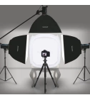 Soft Box Caja Para Fotografiar Productos 80 X 80 Cm Estudio Fotografico Con 4 Fondos - VALMARA