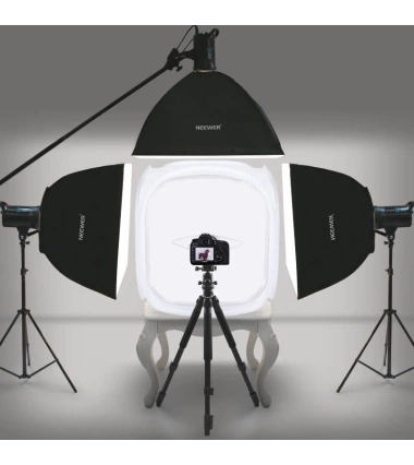 Soft Box Caja Para Fotografiar Productos 80 X 80 Cm Estudio Fotografico Con 4 Fondos