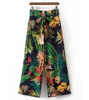 Pantalón Largo Culotte Estampado Floral Tropical Para Mujeres Disponible Talla S - VALMARA