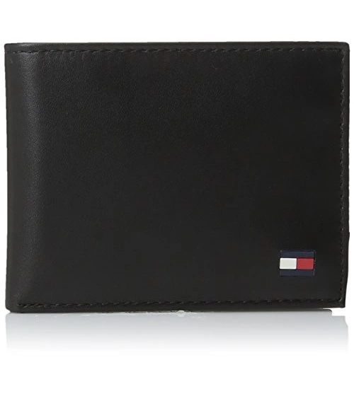 Billetera En Cuero Para Hombre Tommy Hilfiger Dore Passcase Color Negra