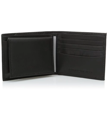 Billetera En Cuero Para Hombre Tommy Hilfiger Dore Passcase Color Negra