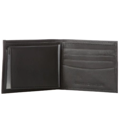 Billetera En Cuero Para Hombre Tommy Hilfiger Dore Passcase Color Negra