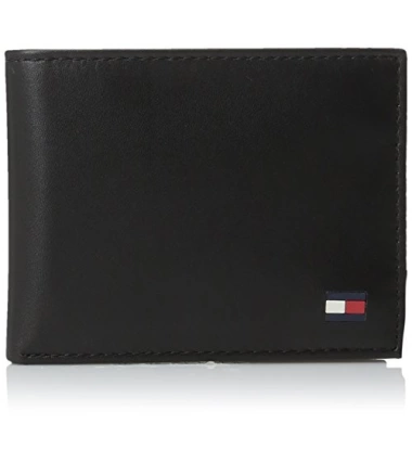 Billetera En Cuero Para Hombre Tommy Hilfiger Dore Passcase Color Negra