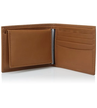 Billetera En Cuero Para Hombre Tommy Hilfiger Dore Passcase Color Café