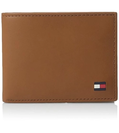 Billetera En Cuero Para Hombre Tommy Hilfiger Dore Passcase Color Café