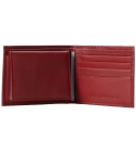 Billetera En Cuero Para Hombre Tommy Hilfiger Dore Passcase Color Rojo - VALMARA