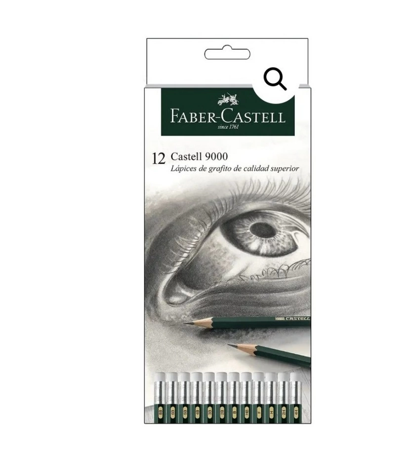 Lápices De Grafito De Alta Calidad Faber Castell 9000 X12 Unidades Surtidas - VALMARA Lápices De Grafito De Alta Calidad Faber Castell 9000 X12 Unidades Surtidas - VALMARA