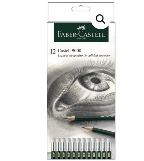 Lápices De Grafito De Alta Calidad Faber Castell 9000 X12 Unidades Surtidas