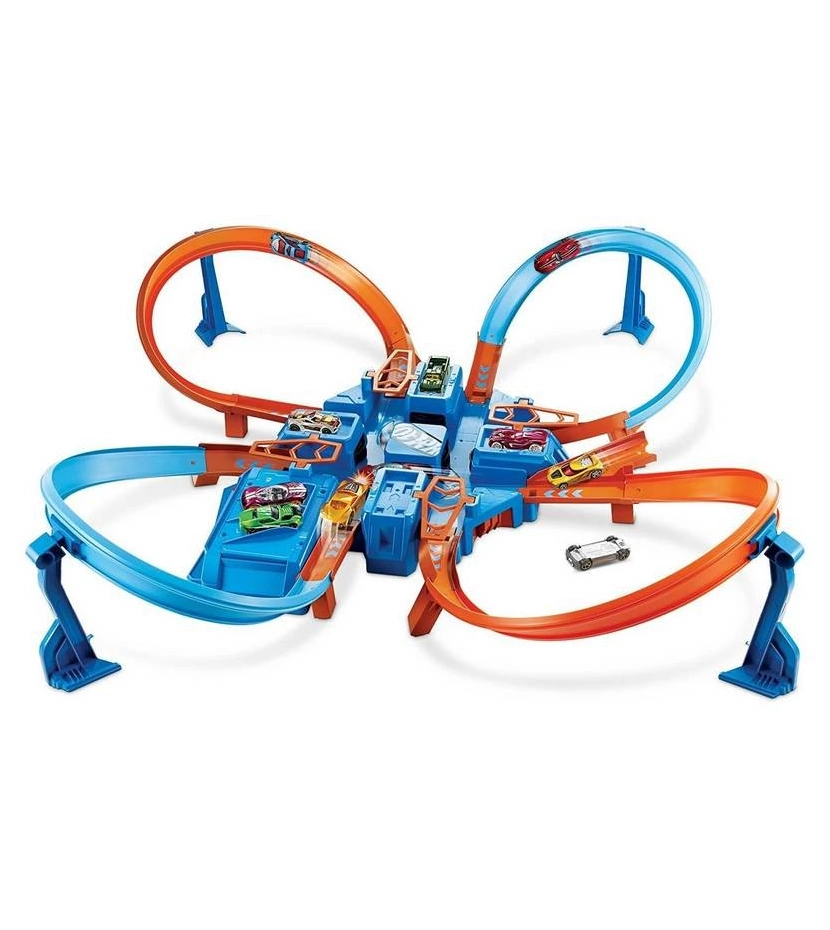 Pista De Superchoque Hot Wheels Criss Cross Crash Motorizada Ultra Veloz - VALMARA