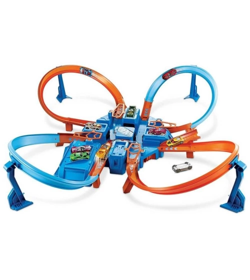 Pista De Superchoque Hot Wheels Criss Cross Crash Motorizada Ultra Veloz