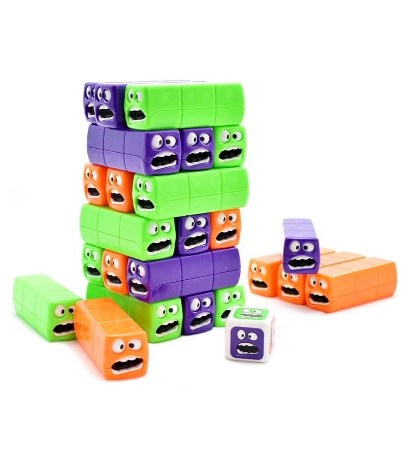 Jenga Wobbly Worms Juego De Mesa 24 Bloques Con Dado - VALMARA