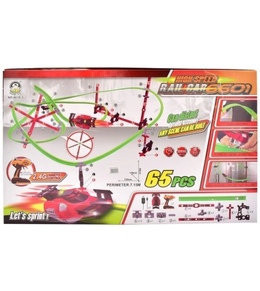 Pistas De Carros Tipo Montaña Rusa Moldeable 7 Metros Control