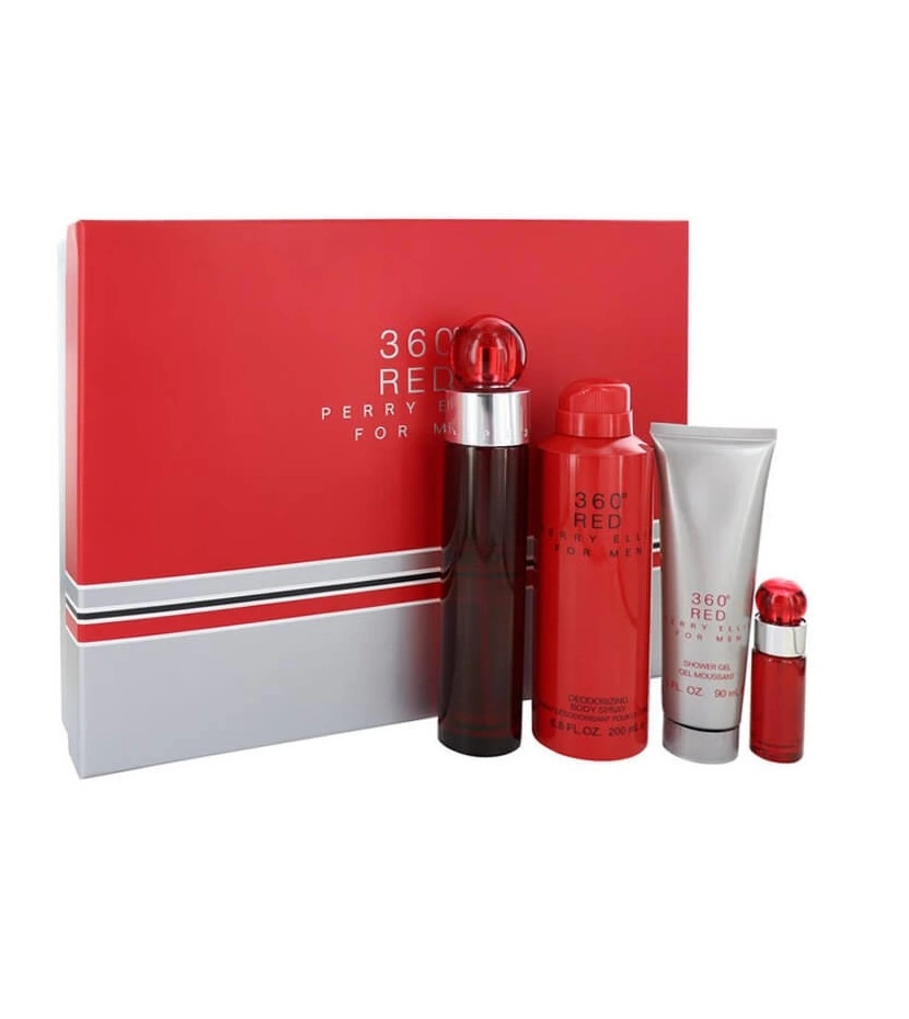 Perfume Estuche 360 Red De Perry Ellis Set X Pcs Hombre Valmara