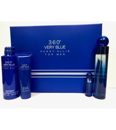 Estuche 360 Very Blue De Perry Ellis Set 4 Pcs Hombre