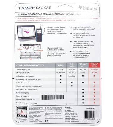 Texas Ti-Nspire Cx Ii 2 Cas Calculadora Graficadora Pantalla A Co