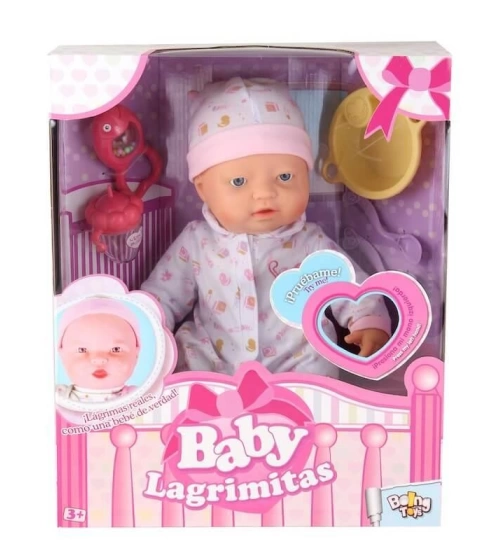 Muñeca Baby Lagrimitas Balbucea, Duerme Y Llora De Boing Toys