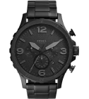 Reloj Fossil Nate Negro Casual Tres Esfera Cronógrafo Jr1401 - VALMARA