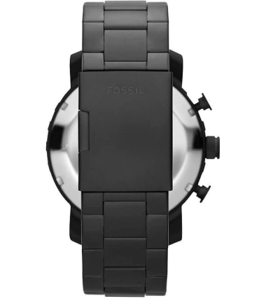 Reloj Fossil Nate Negro Casual Tres Esfera Cronógrafo Jr1401