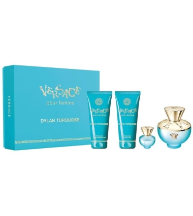 Estuche Dylan Turquoise  Versace 4 Pcs Mujer EDP