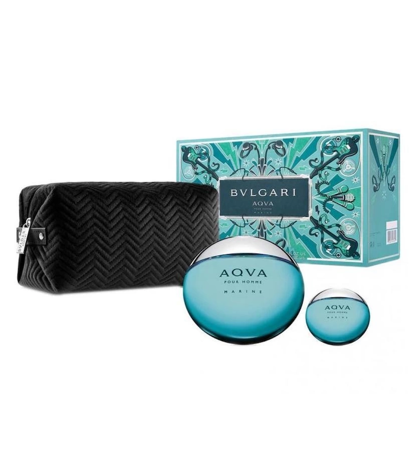 Estuche Aqva Pour Homme Marine De Bvlgari 3 Pcs Hombre EDT - VALMARA