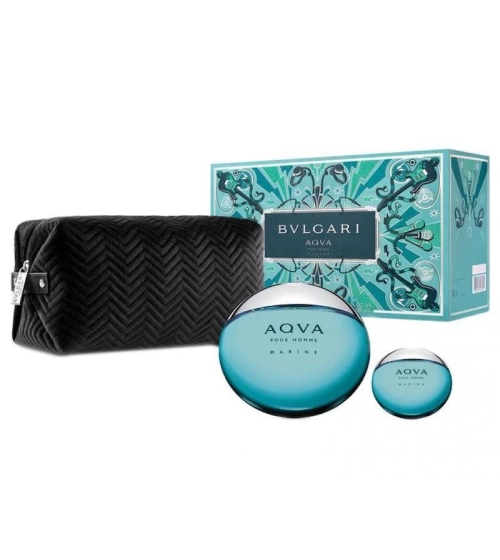 Estuche Aqva Pour Homme Marine De Bvlgari 3 Pcs Hombre EDT