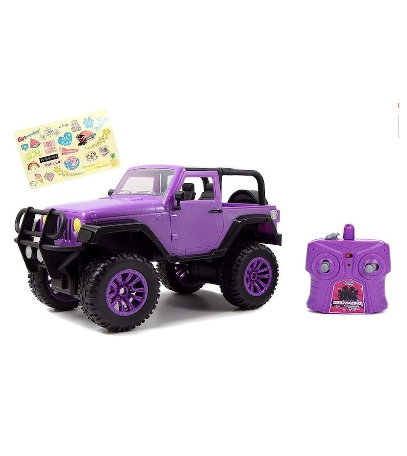 Carro Jeep Wrangler Para Niñas A Control Remoto Girlmazing Morado - VALMARA