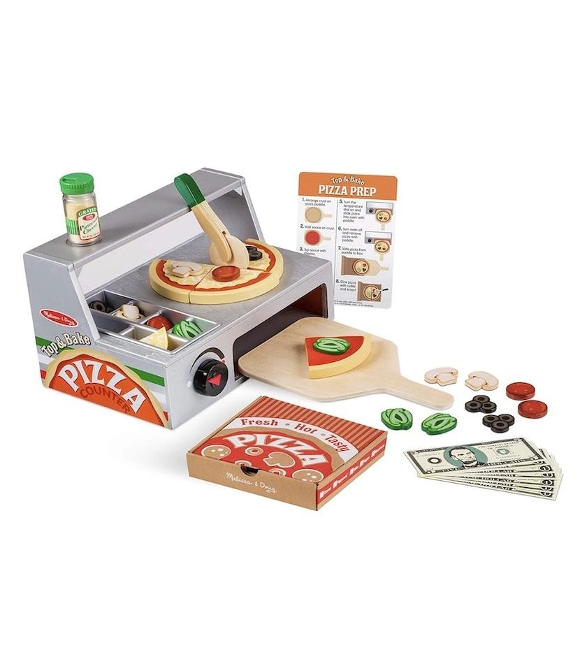 Juego De Mesa Pizza En Madera Melissa & Doug 34 Pcs - VALMARA