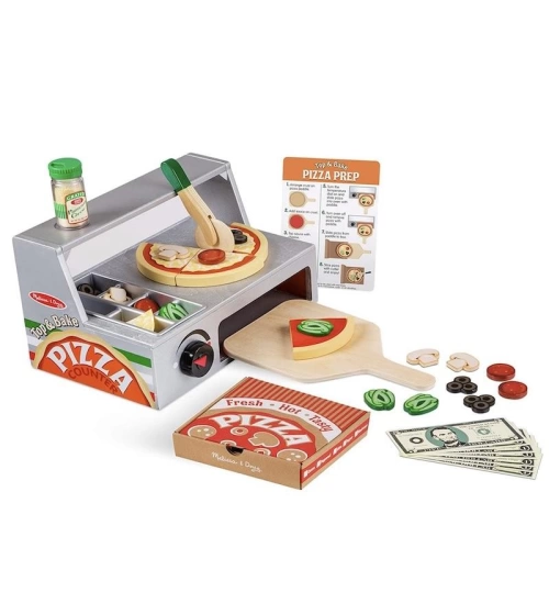 Juego De Mesa Pizza En Madera Melissa & Doug 34 Pcs