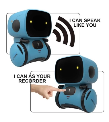 Robot Musical Inteligente Con Sensor Para Niños En Ingles Azul