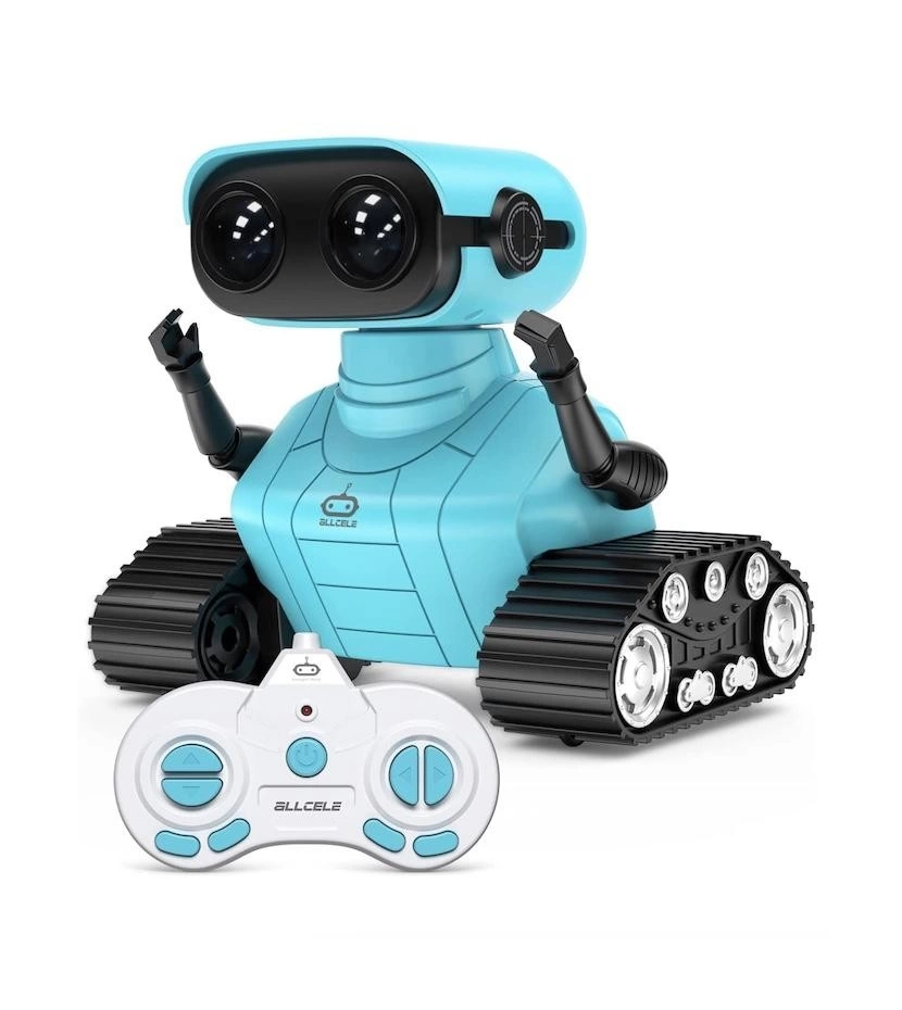 Robot Musical Azul A Control Con Luces Led Allen - VALMARA