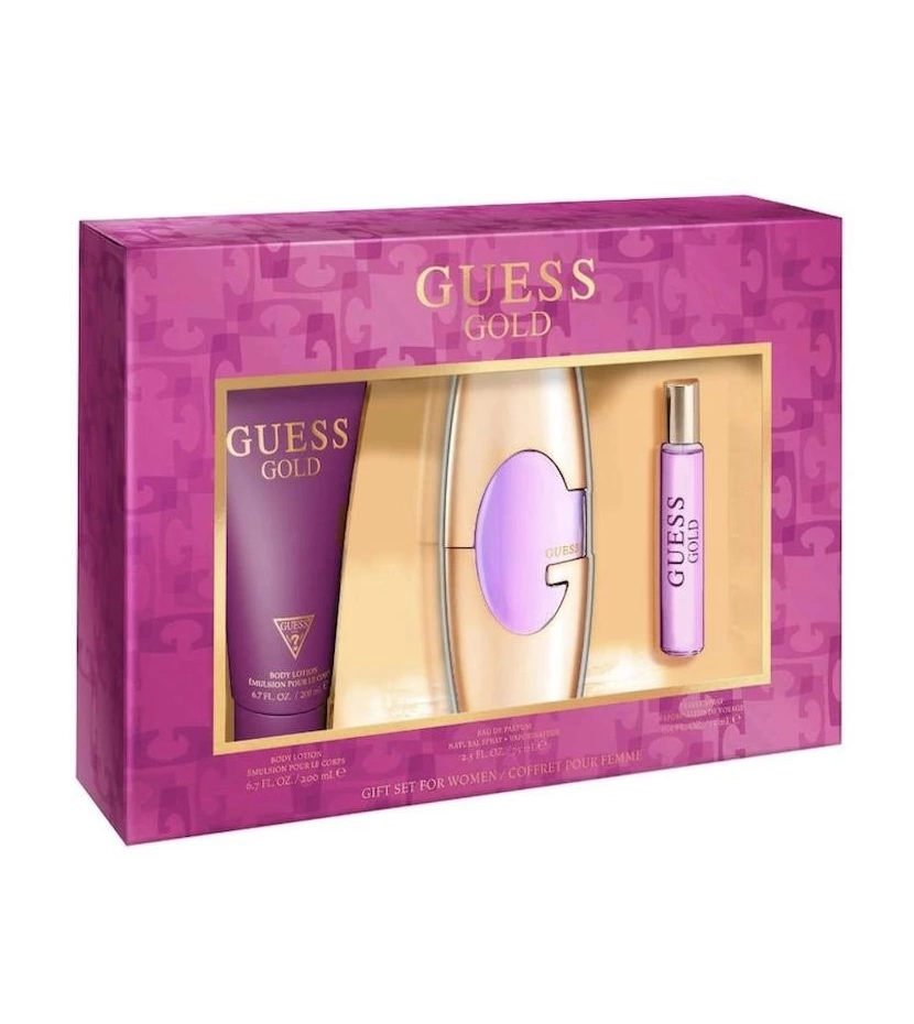 Estuche Guess Gold De Guess 3 Pcs Mujer EDT - VALMARA