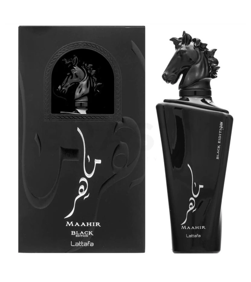 Maahir Black Edition De Lattafa 100 ML Hombre EDP - VALMARA