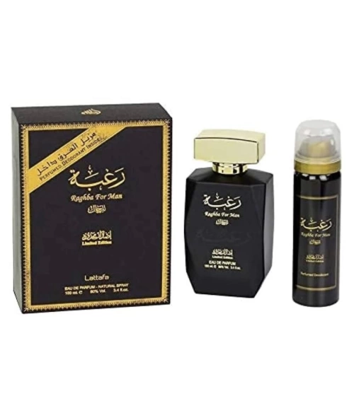 Set Raghba For Men De Lattafa + Desodorante 100 ML Hombre EDP