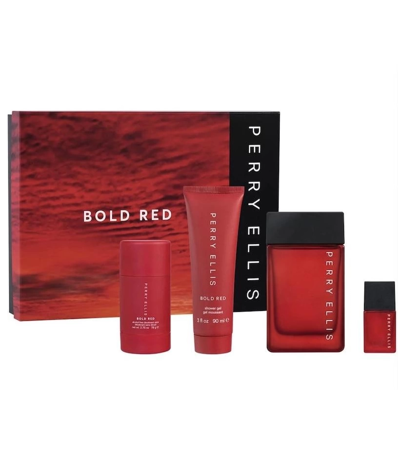 Estuche Bold Red De Perry Ellis 4 Pcs Hombre EDT - VALMARA