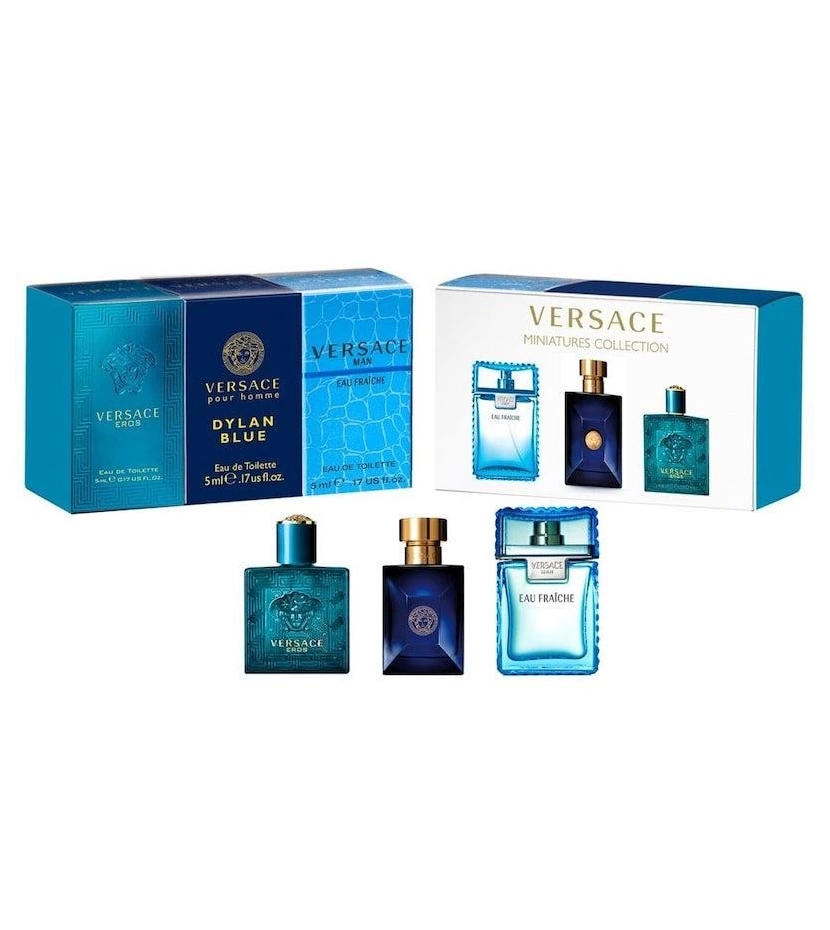 Set De Miniatura Versace Men 3 Pcs Hombre EDT - VALMARA