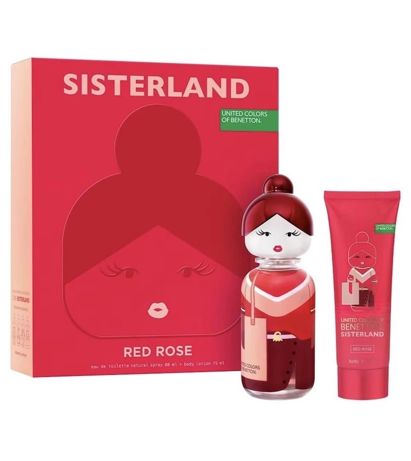 Estuche Sisterland Red Rose De Benetton 2 Pcs Mujer EDP - VALMARA