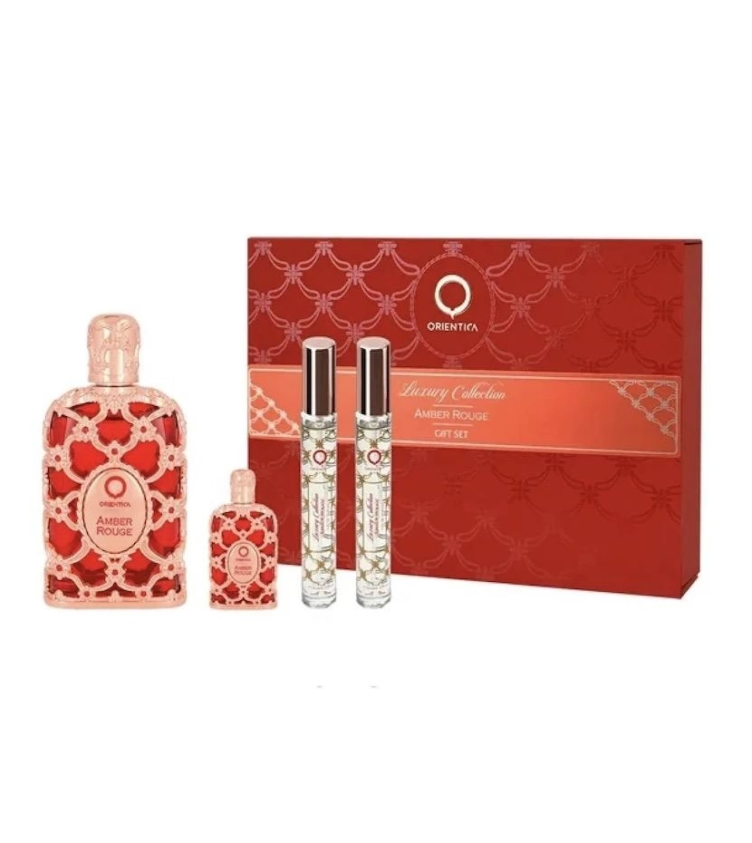 Set Orientica Amber Rouge 4Pcs Hombre EDP - VALMARA