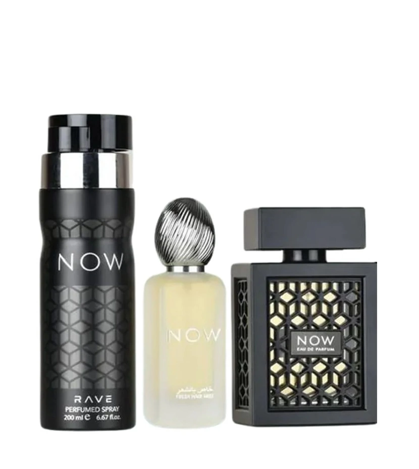 Set Rave Now Black Lattafa 3 Pcs EDP Hombre - VALMARA