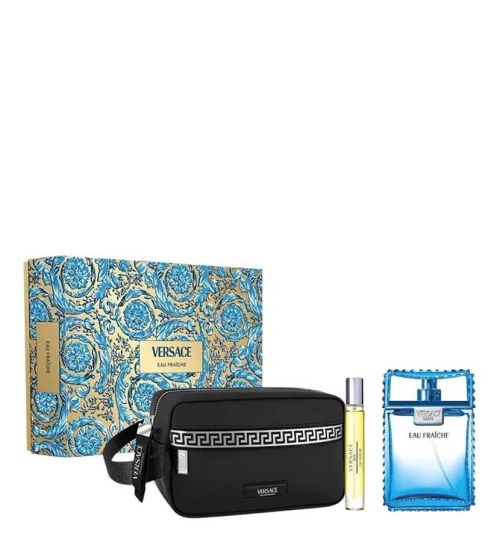 Set Eau Fraiche De Versace 3 Piezas Hombre EDT