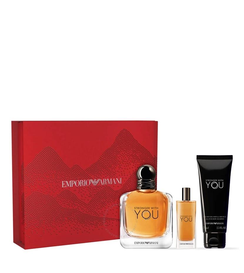 Set Stronger With You De Emporio Armani Hombre 3 Pcs EDT - VALMARA