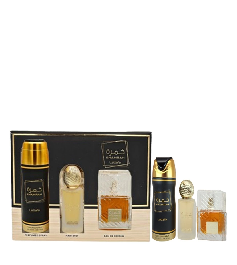 Set Khamrah Lattafa 3 Pcs EDP Unisex - VALMARA