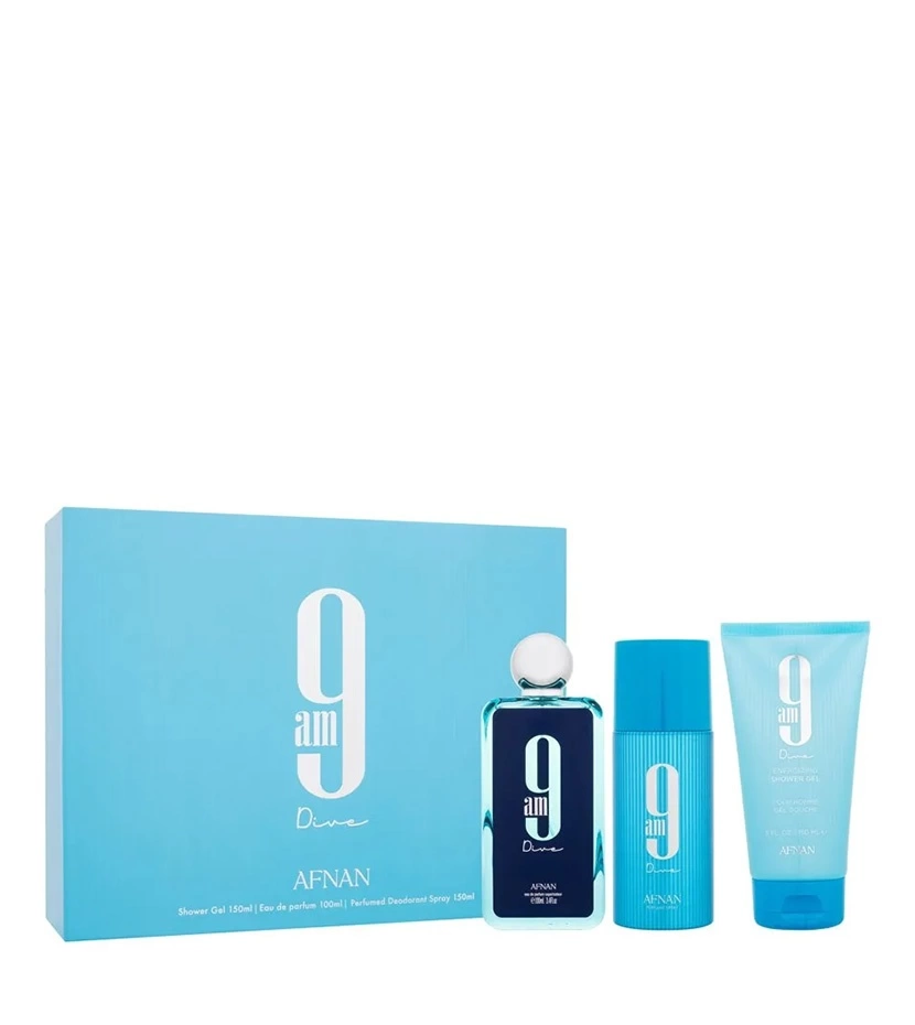 Set 9 Am Dive Afnan 3 Pcs EDP Hombre - VALMARA