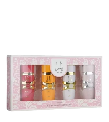 Set Colección Yara De Lattafa 4 Pcs 5 Ml
