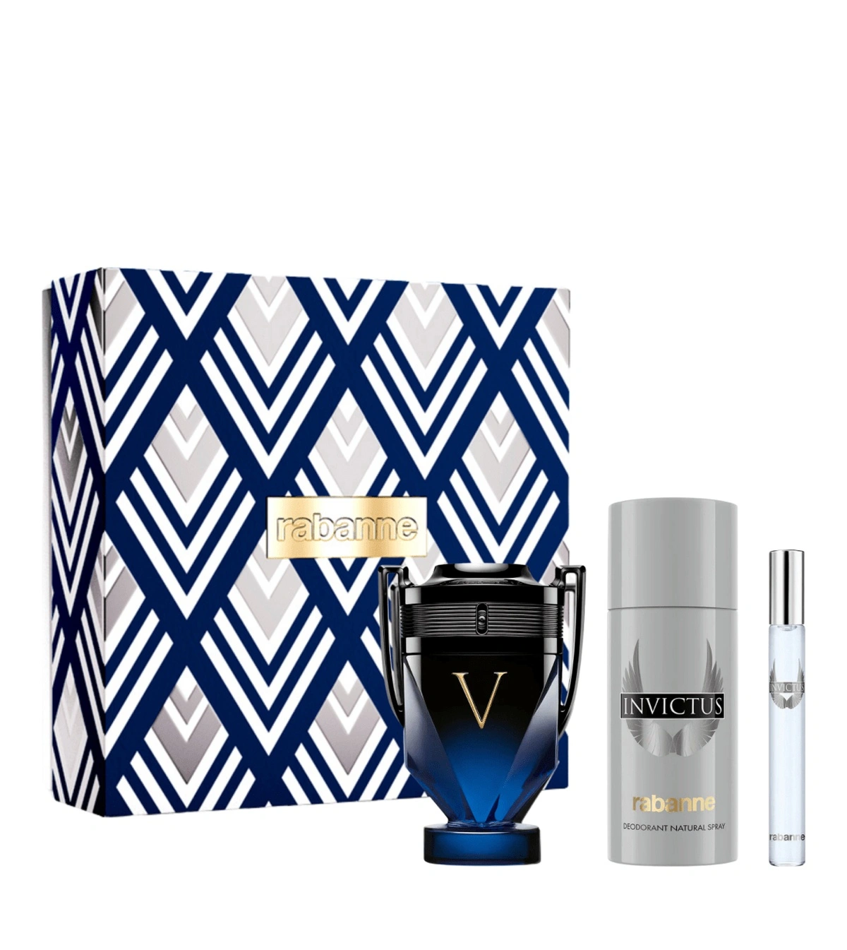 Set Invictus Victory Elixir De Rabanne 3 Pcs Hombre - VALMARA