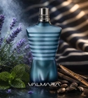 Imagen ambientada del perfume Le Male De Jean Paul Gaultier Hombre 125 ML EDT con notas de Lavanda, Vainilla, Menta, Haba Tonka. - VALMARA