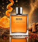 Imagen ambientada del perfume Boss In Motion De Hugo Boss 100 Ml EDT Hombre con notas de Naranja, Pimienta Rosa, Canela, Veti... - VALMARA