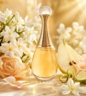 Imagen ambientada del perfume J'adore Christian Dior 100 ML Mujer EDP con notas de Jazmín, Rosa, Pera, Bergamota. - VALMARA
